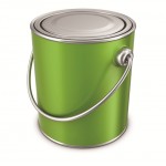 GREEN PAINT TIN CANS